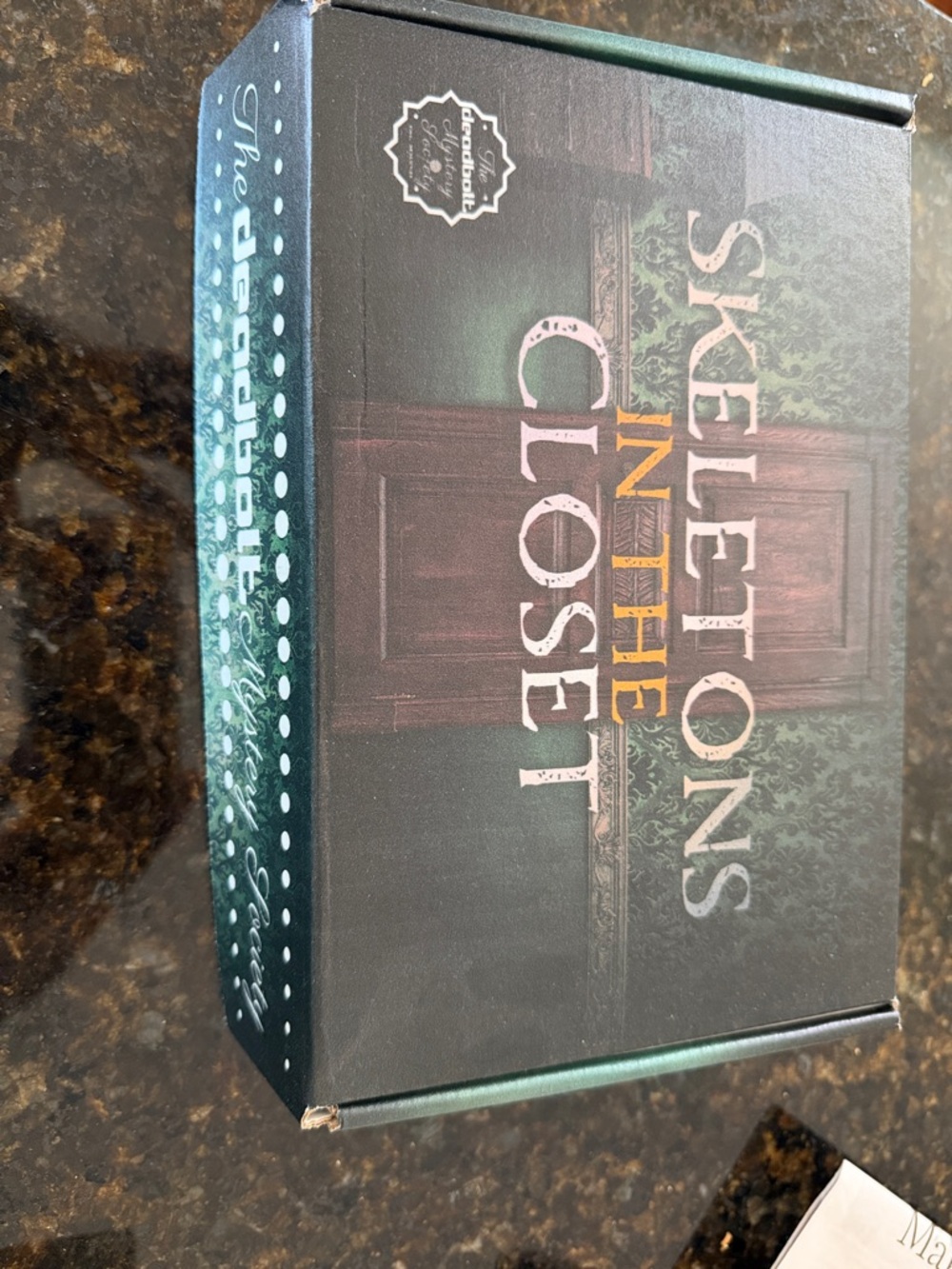 "Skeletons in the Closet” mystery in a box